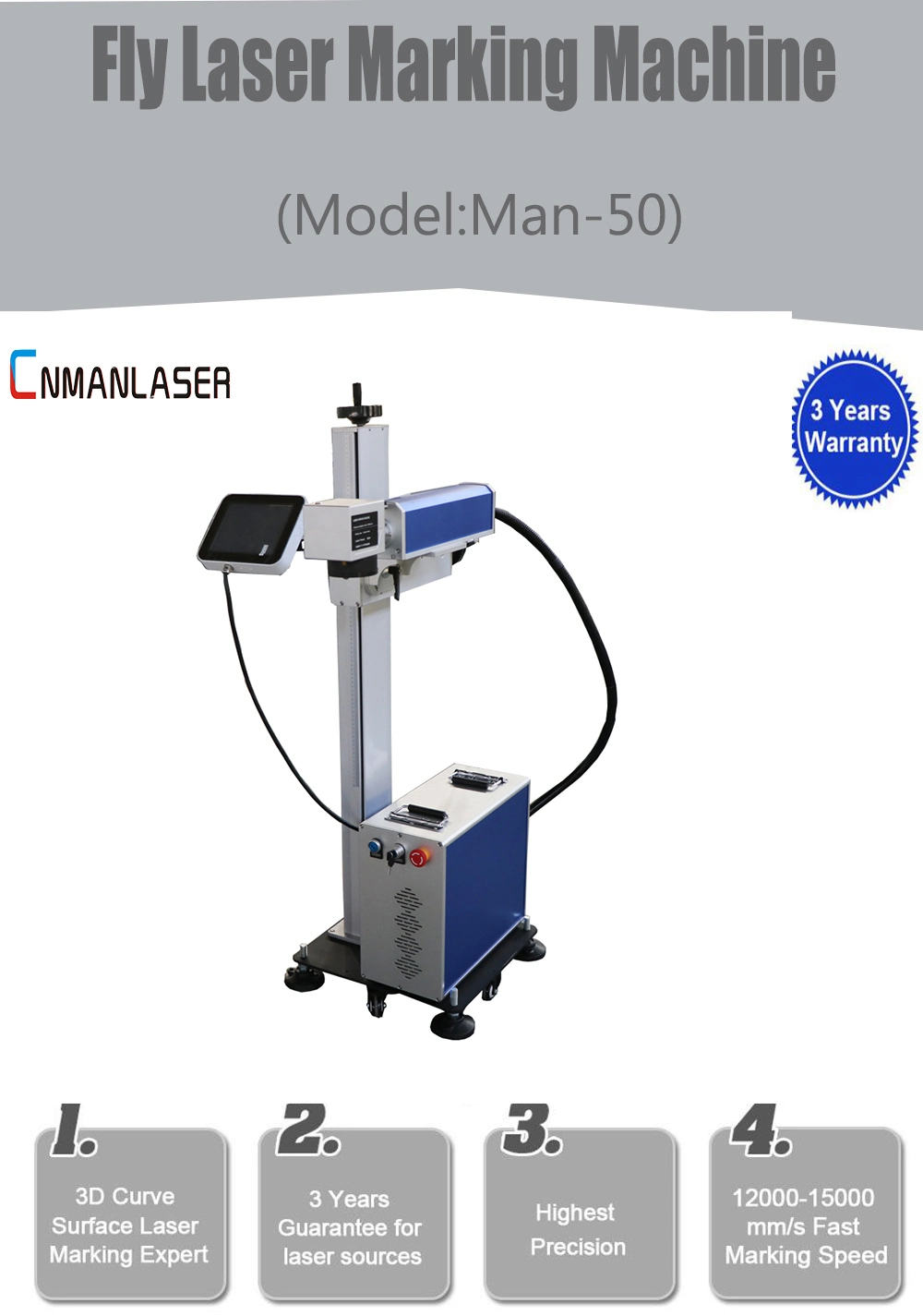 UV CO2 Fiber Flying/Fly Laser Marking / Printing/Engraving/Engraver/Marker/Printer Machine for /Plastic/Copper/Stainless Steel/Aluminum /Leather/Pipe /Tube