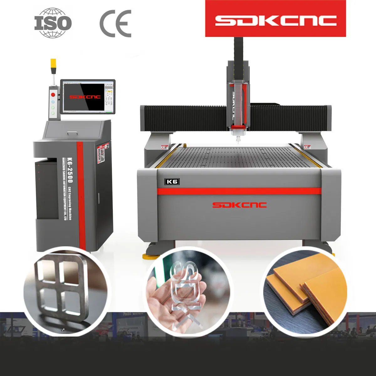 China Top-Hersteller 6-Achsen-Zwei-Arbeitstisch-3D-Schaumformherstellungs- und Schneidemaschine Holz-Kunststoff-Acryl-CNC-Fräser